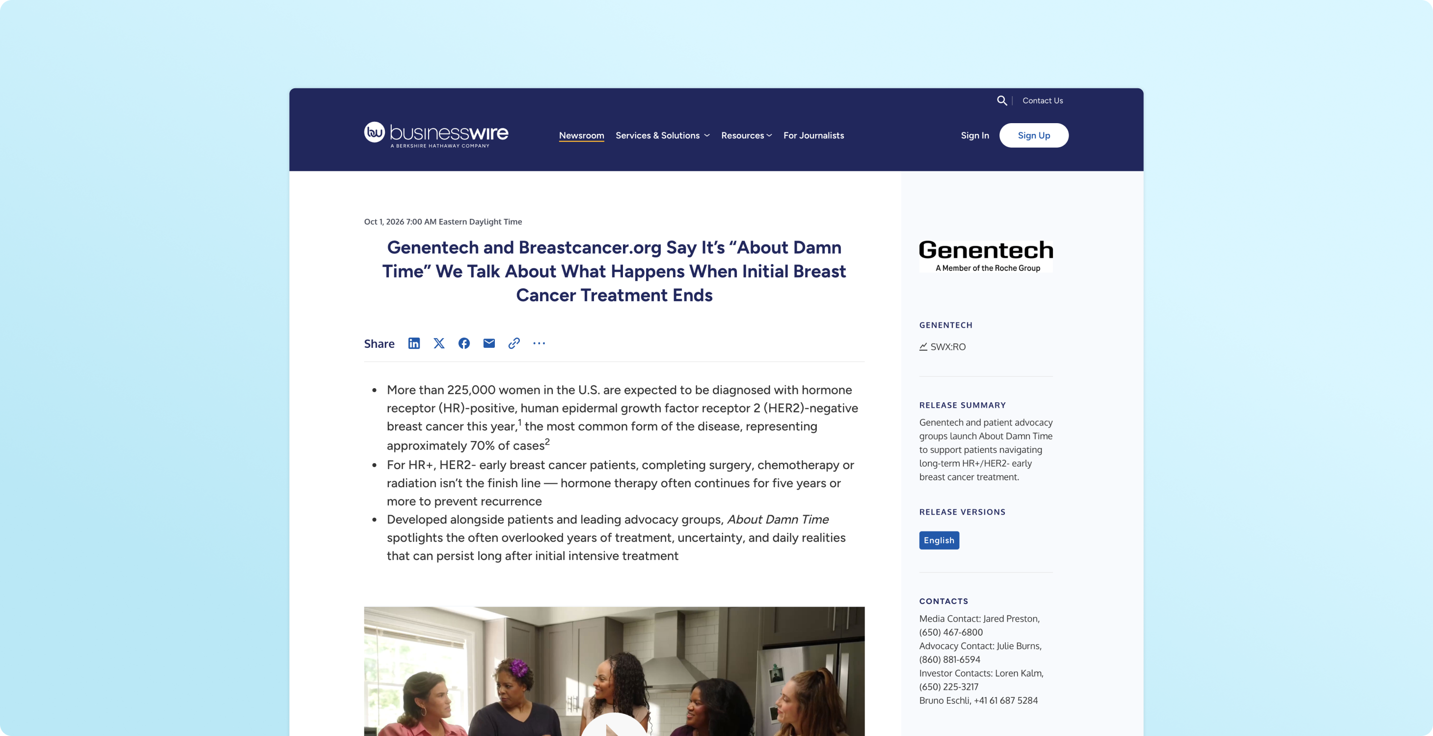Genentech and Breastcancer.org Say It’s “About Damn Time” We Talk About What Happens When Initial Breast Cancer Treatment Ends